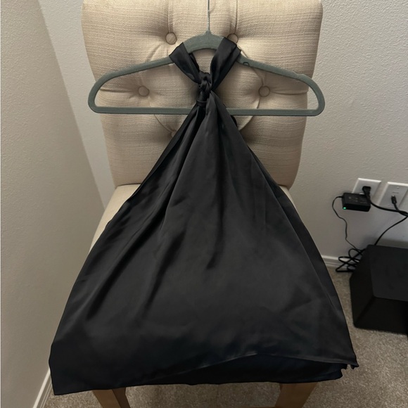 Zara Tops - Zara Backless Silk Black Top